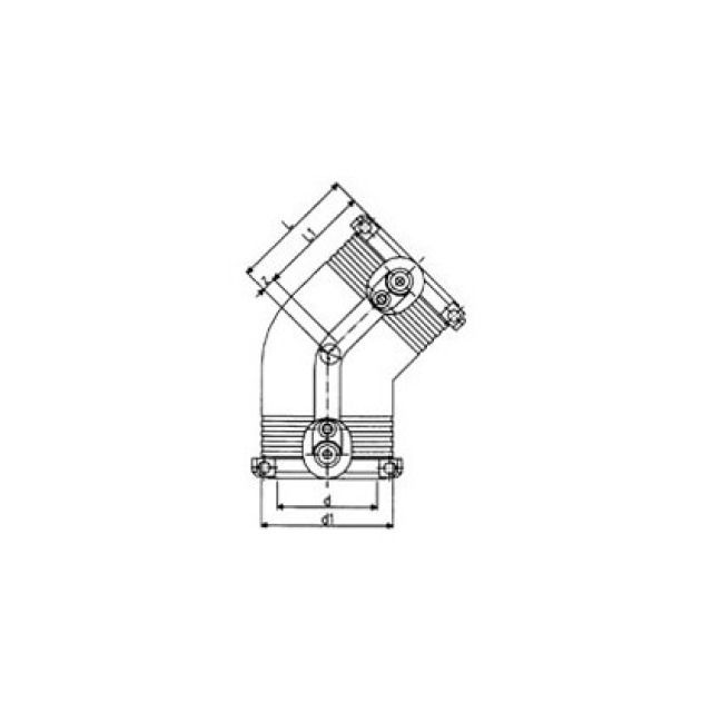 GF gomito el. ELGEF 45° SDR11.
753.151.610   50 mm