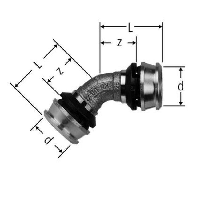 OPTIFLEX FLOWPRESS
BOGEN 45° 84241.23 40 MM