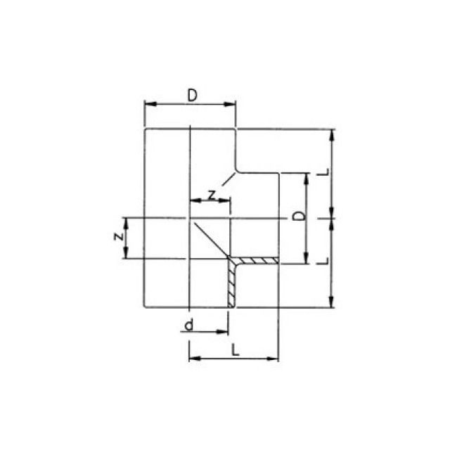 GF PVC tee 90°
721 200 105   16 mm