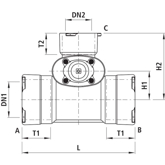 HAWLE COMBI-T M.ST-MUFFEN BAIO
4370              DN 100 / 100