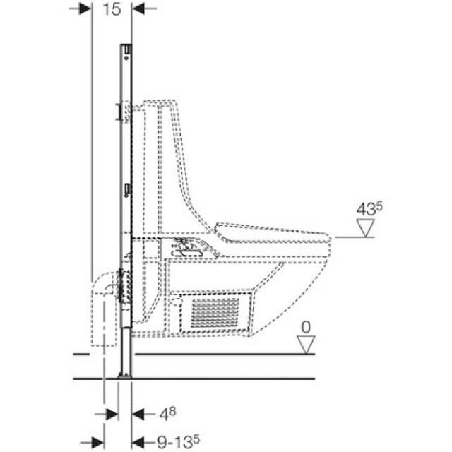DUOFIX elemento WC per vaso
tipo 112 111.203