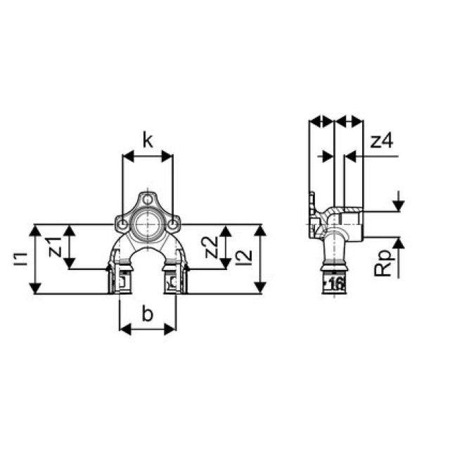 GF Uponor S-Press
applique U 25-Rp1/2"FT-20