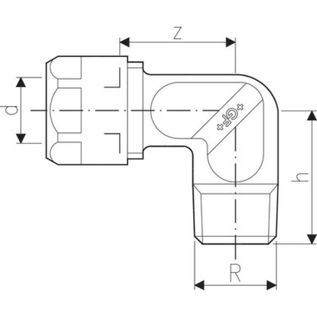 GF INSTAFLEX gomito masc. 90°
3364
20 mm / 3/4" 90°