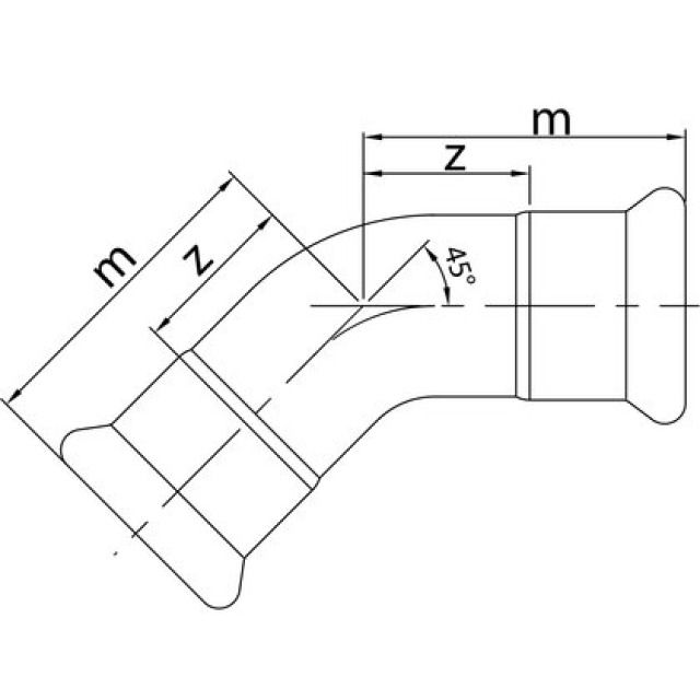 PROFITEC PRESSINOX - FIG. 5
COUDE 45° 76.1 MM