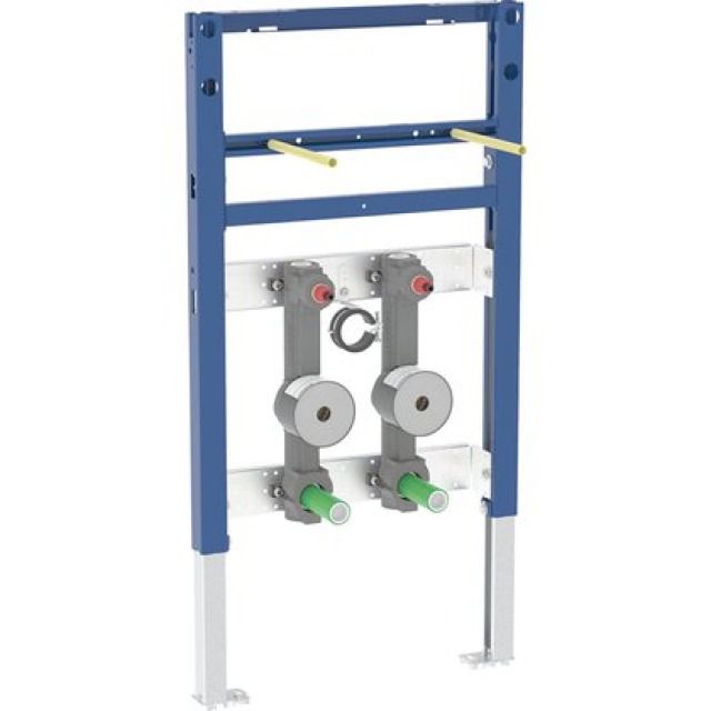 Waschtischelement Geberit
Duofix, Montagerahmen, Breite
50 cm, Höhe 82 - 98 cm, 2
Wasserzählerstrecken
vormontiert KOAX G2"- Gewinde,
2 Überströmkappen, 2 - Abdeckrosetten für
Regulierventil,
UP JRG LegioStop
Schallschutz, Ablauf RS