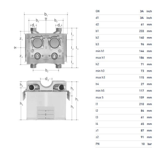 JRG UP-Absperr-/Zählere.komp. 3/4"
kompakt Rotguss, 5917.320