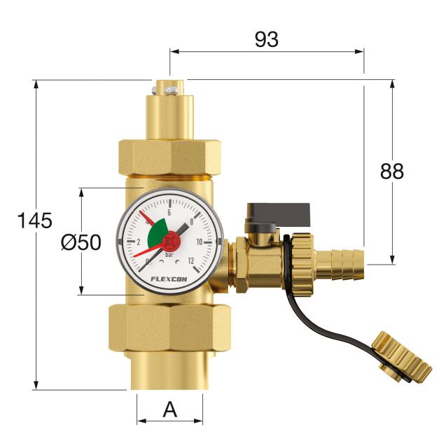 Flamco Flexcon Anschlussgruppe 1''
mit Manometer