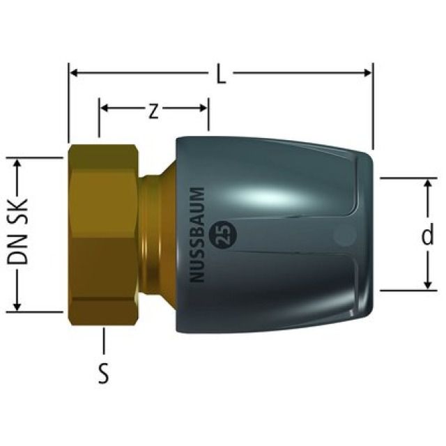 Accoppiamento rapido RN
con dado, Profix-Optiflex
85153.23