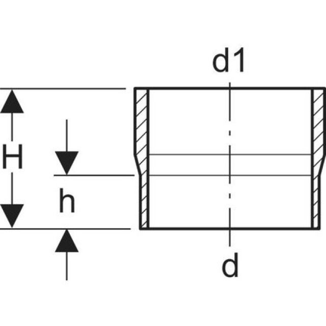 GEBERIT collegamento
per tubi ghisa 370.738
d 200 - 210