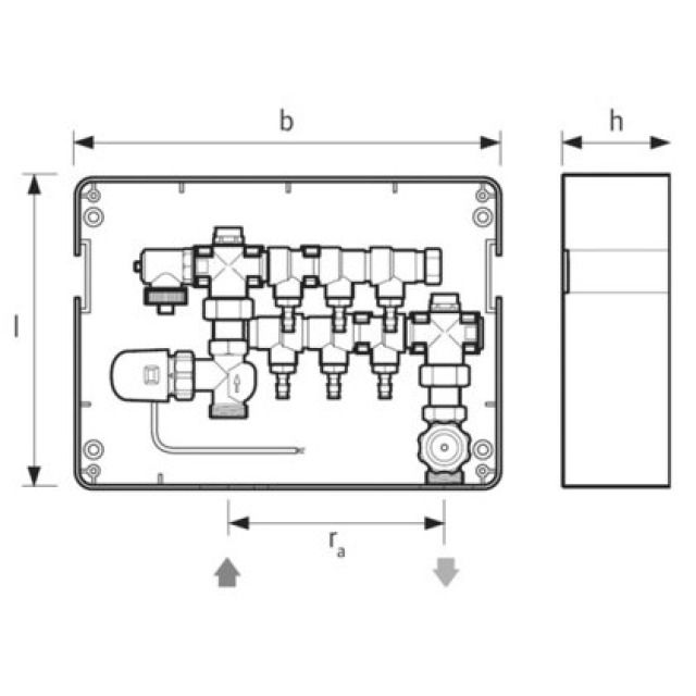 MINITEC box raccordi per 1 HK
per installazione a incasso