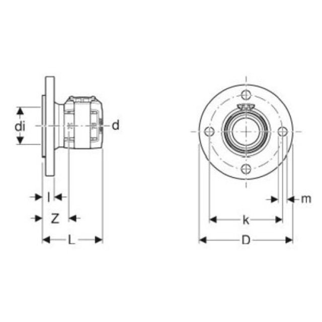 FLOWFIT FLANGIA PN6
619.616   D=75  DN=65
CON UNITÀ A PRESSARE