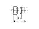 Geberit PushFit Übergang auf Verteiler mit Steckanschluss, Überwurfmutter