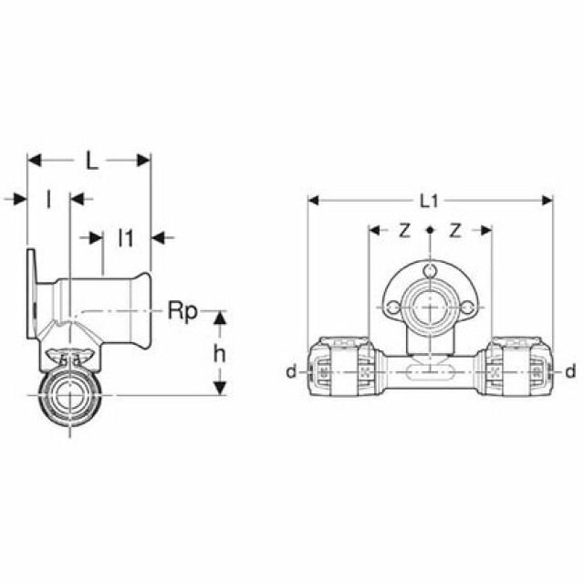 FLOWFIT CURVA ALLAC.90° SPOSTAM.
620.951   D=20  1/2  D1=20