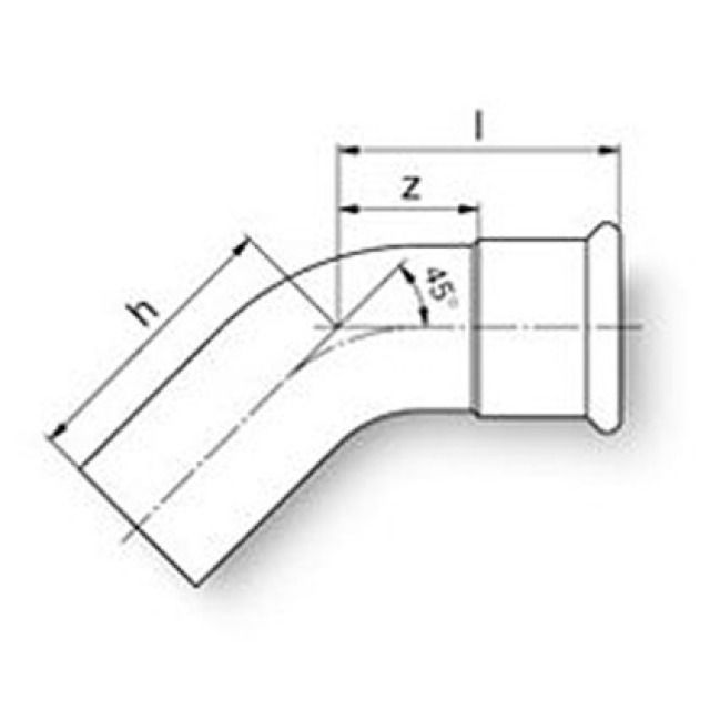 MPF curva  45° MF
20705                    28 mm