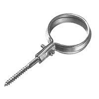 Collare per tubo, con filettatura per legno e vite di serraggio