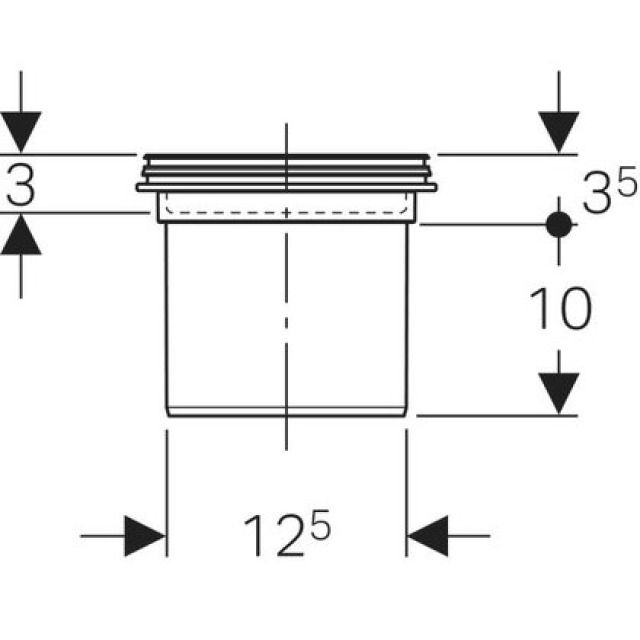 PROLONGEMENT POUR GRILLE-SIPHONS
ET AVALOIRS GEBERIT 13X13 CM
388.100