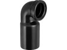 Geberit PE-HD, Anschlussbogen 90° für Wand-WC, mit Erweiterung