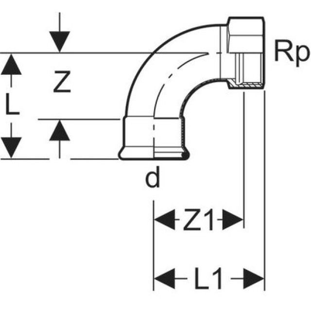 MPF UEBERGANGSBOGEN IG 90°
20553             1/2" - 15 MM