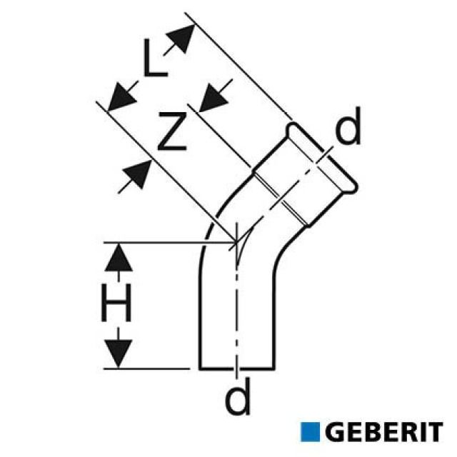 Geberit Mapress Therm
Curva con term maschio
arc=45°, d=18