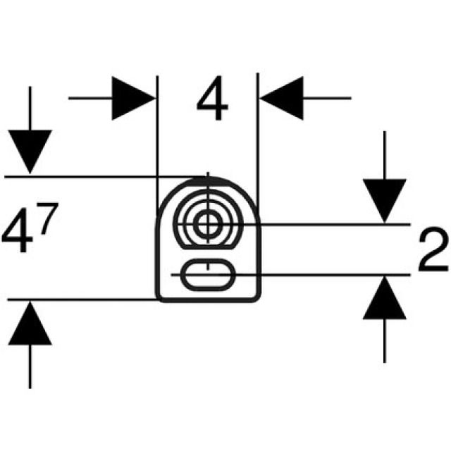 DUOFIX accessorio di fissaggio
su parete posteriore 111.844