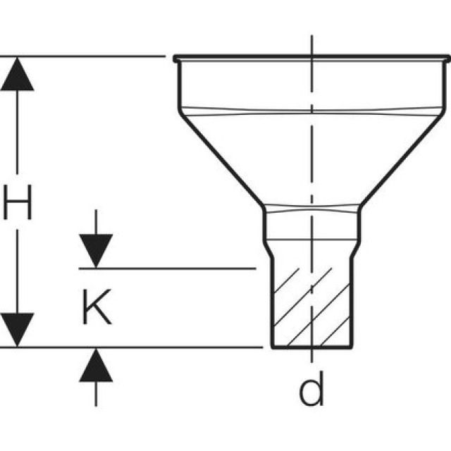 GEBERIT ENTONNOIR OVAL
352.379  NOIR       50 MM