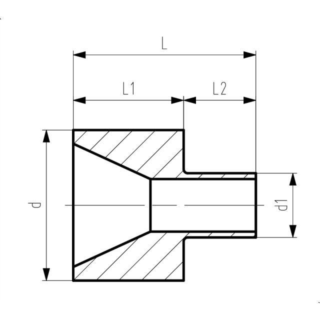 Red Kurz PE100 schw SDR11 PN16
d75-d32