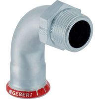 Curva 90° Mapress acciaio-C con filetto maschio