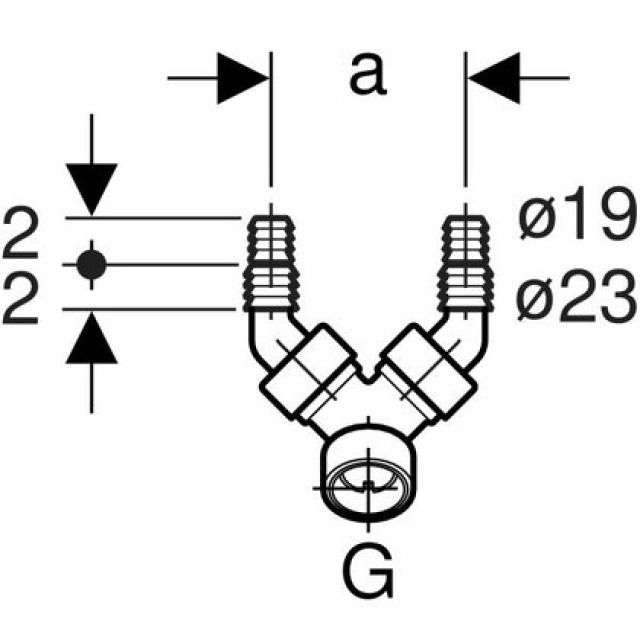 GEBERIT PORTE-CAOUTCHOU DOUBLE
152.767.11.1 BLANC ALP 1"-19MM