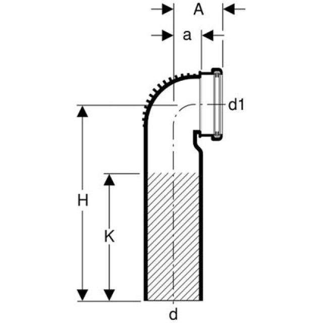 SILENT WANDKLOSETT-BOGEN 90°
310.881                 110 MM
