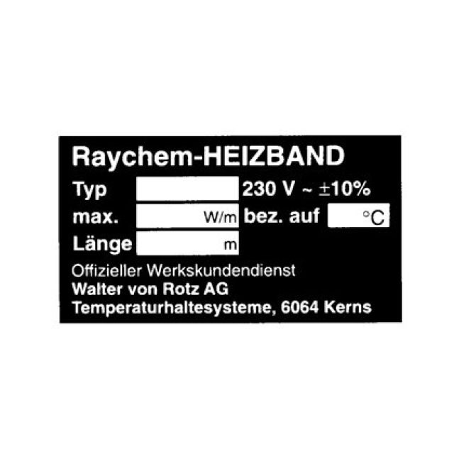 TYPENSCHILD RAYCHEM-HEIZBAND
HWAT-M