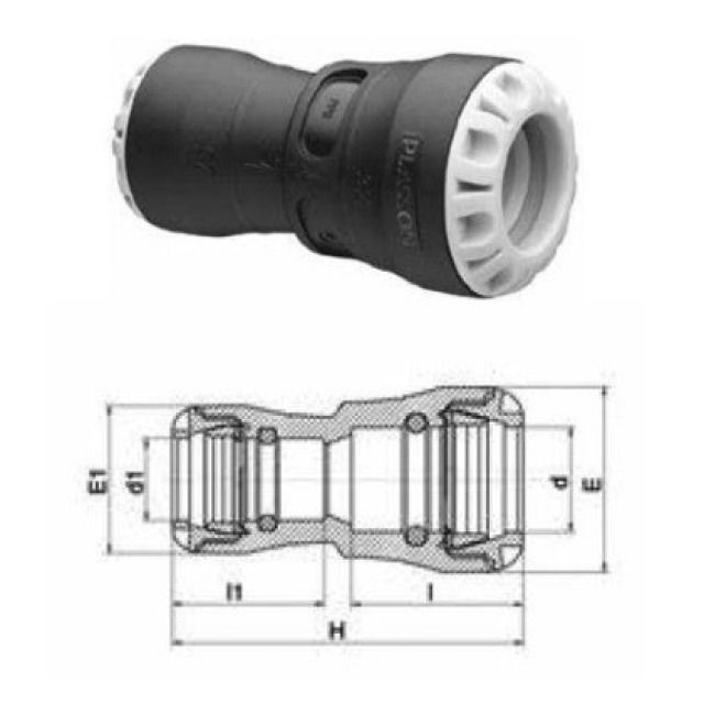 PLASSON-MUFFE REDUZIERT
1011            40 X 32 MM