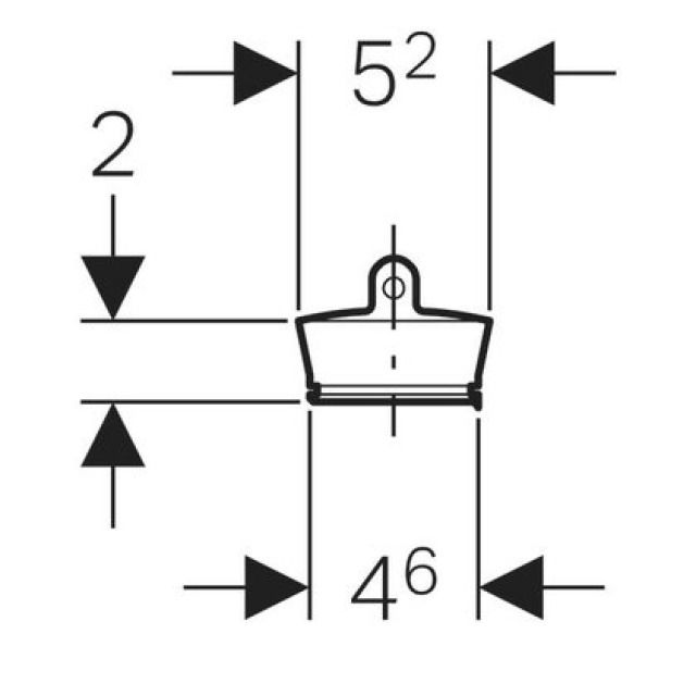 GEBERIT BOUCHON SOUPAPE
352.331 S/CHAINETT GRIS SILEX