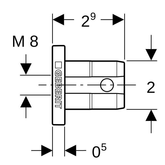 GIS-Pro Stützelement
461.702.00.1 für Eckverbinder