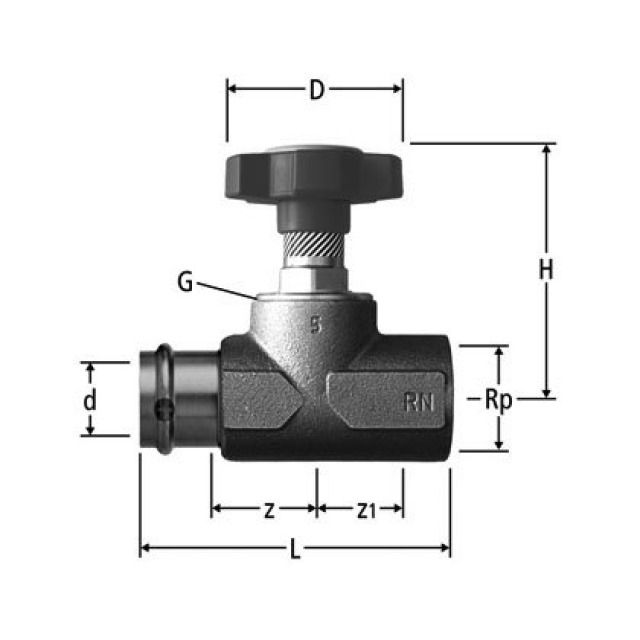 OP valvola d'arresto ottone
EASY-TOP filetto F 82208.24
d 22 - 3/4"