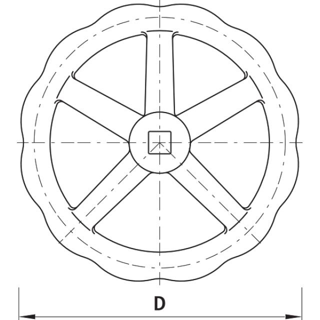 HAWLE HANDRAD GRÜN
7803         DN80