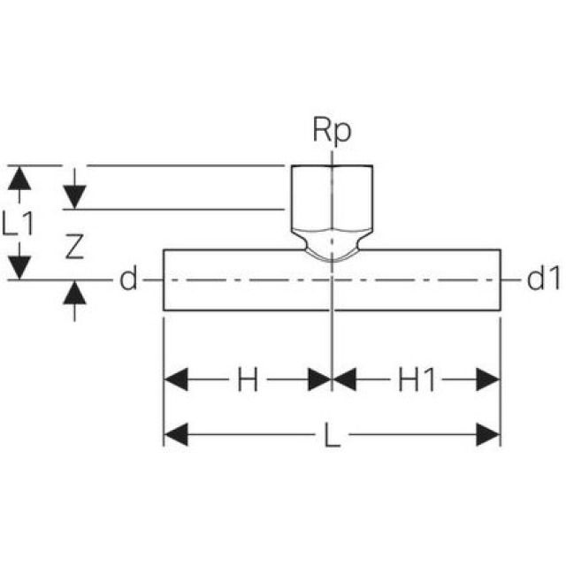 MPF T-STUECK ABGANG IG UND
STECKENDE 21341 18-1/2-18