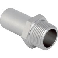 Geberit Mapress Pezzo adattatore acciaio inox con filetto maschio e terminale maschio (gas)