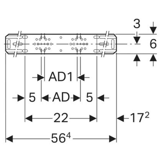 MEPLA placca di montaggio
rientranza dopp. 10/12 601.731