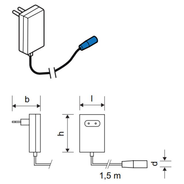GF JRG Hycleen   9964.000
Netzteil 230V/30V
Leistungslänge: 1.5 m
Verlängerbar bis max. 100 m
und max. 10 Ventile