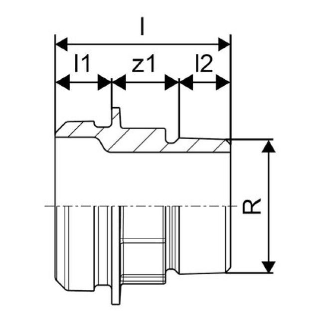 GF Uponor
RS raccord mâle R2"MT-RS2