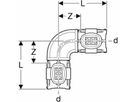 Curva Geberit FlowFit 90°