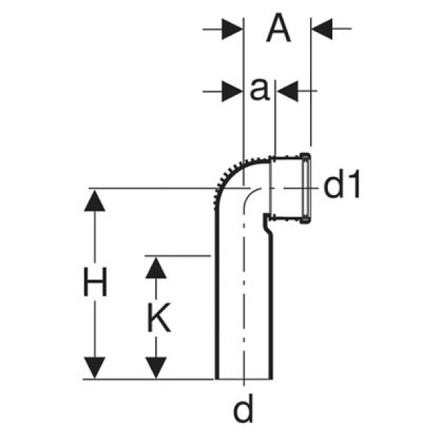 SILENT Curva WC rag picc 90°
310.883 GIS+DUOFIX 110/90 MM