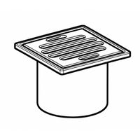 Geberit rialzo con porta griglia, per scarico ad innesto, 10 x 10 cm