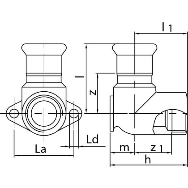 PROFITEC PRESSINOX - FIG. 9
WANDANSCHLUSSWINKEL 90°
1/2" - 18 MM