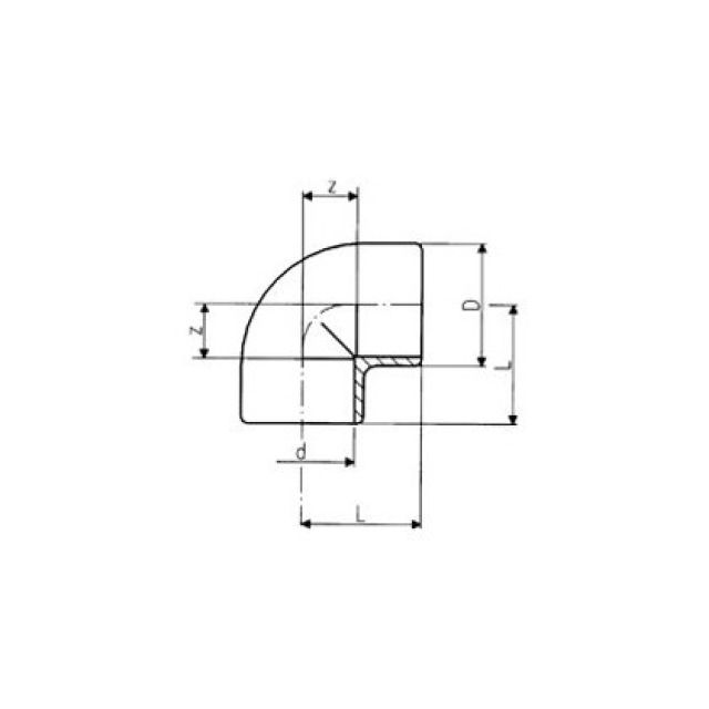 GF PVC gomito 90°
721 100 107   25 mm
