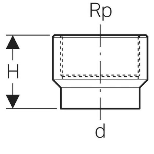 GEBERIT PE EMBOUT SOUDER FILET
364.724 INTERIEUR 63 MM -  2"
