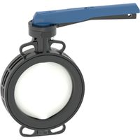 Wafer-Style, Zwischeneinbau Absperrklappe Typ 565 PVDF/PA-GF Mit Handhebel Flansch Norm metrisch/ANSI/BS/JIS Geeignet für ABS, PVC-U, PVC-C, ecoFIT, COOL-FIT und PROGEF Systeme