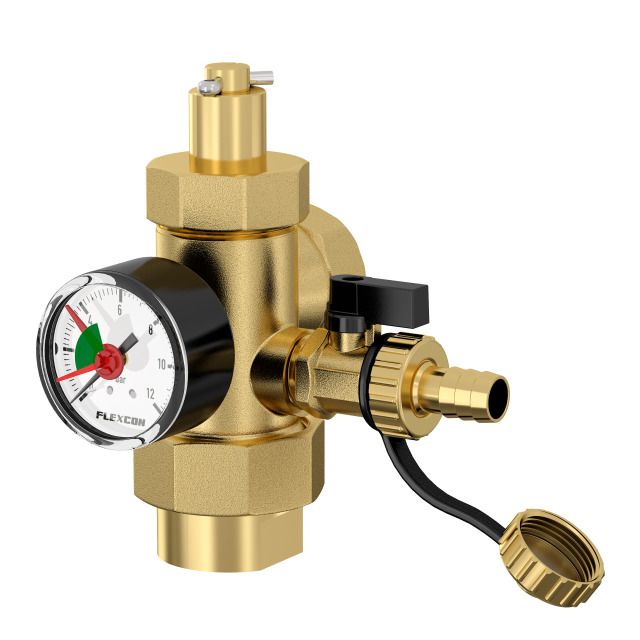 Flamco Flexcon Anschlussgruppe 1''
mit Manometer