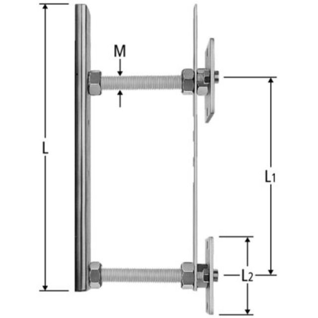 FIXATION DOUBLE POUR BOITE
90 DEG.  8572
