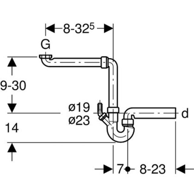 GEBERIT GARNITURE EVIER SIMPLE
152.800 GRIS  1 1/2" - 56 MM